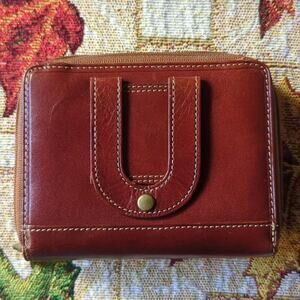 Castella Colombo Series Italian Leather Zippered Wallet Cell Phone Holder Pouch